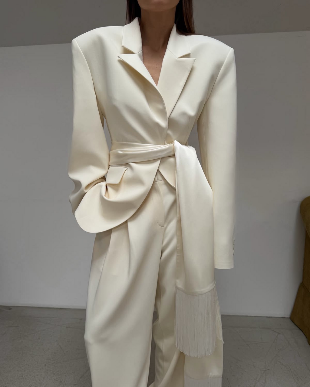 The Fringe Tassel Belt - Beige