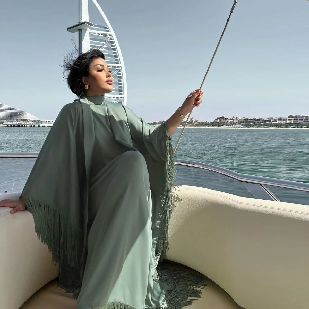 Caftan Frangé - Sage