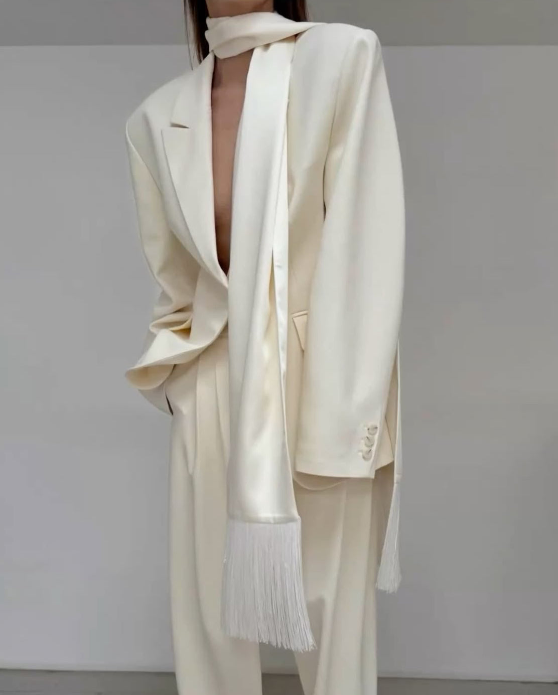 The Fringe Tassel Belt - Beige